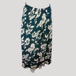 Vintage Floral Black & White Maxi Skirt